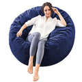 Poufs ILPEOD - Meubles en mousse à mémoire de forme - Canapé rond et moelleux pour enfants/ados avec revêtement doux en microfibre - Idéal pour le salon, la chambre ou la résidence étudiante