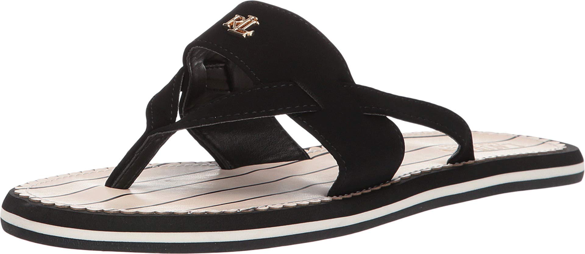 Sandales Lauren Ralph Lauren Rosalind en nubuck noir, taille 42