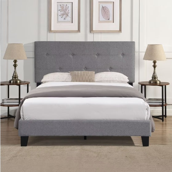 Cadre de lit plateforme rembourré de taille Queen