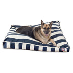 Grand panier rectangulaire Majestic Pet Stripes pour chien, lavable et antidérapant – Panier confortable pour cage avec housse amovible et lavable – Panier pour niche en fibre de polyester, très grand, bleu marine