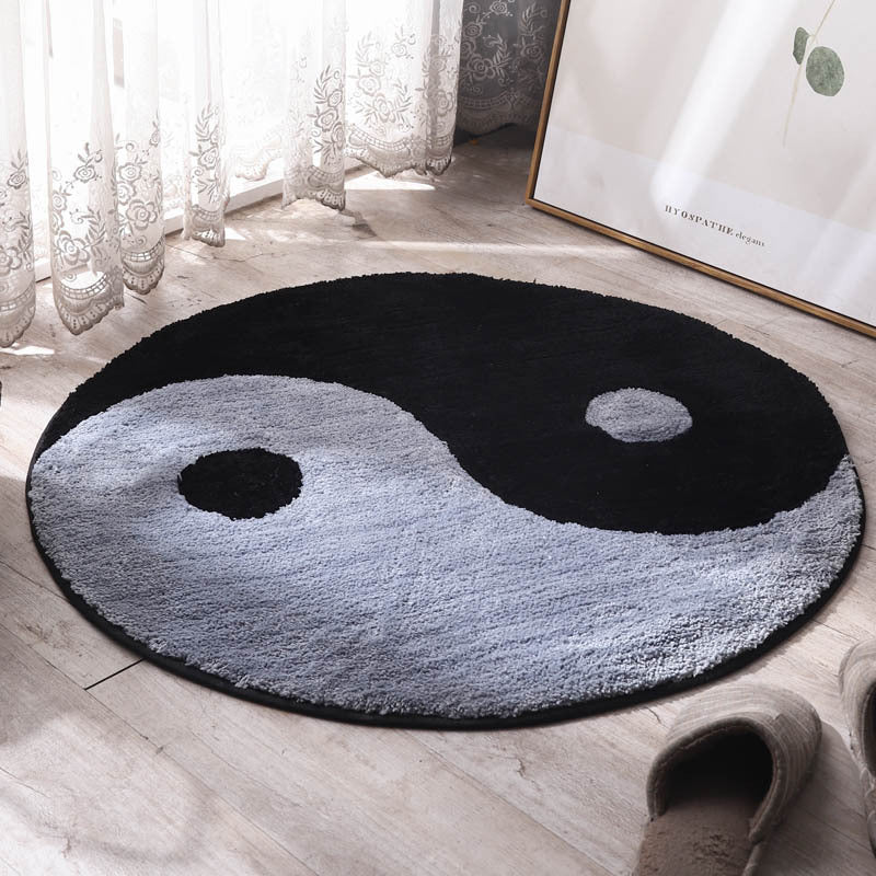 Tapis de Tai Chi Bagua rond sur mesure pour chambre et salle de bain
