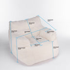 Pouf en mousse capitonnée douce en forme d'ourson