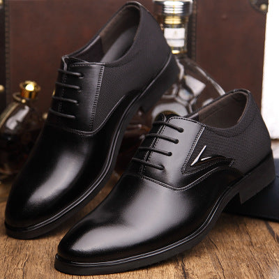 Chaussures pointues en cuir de style anglais