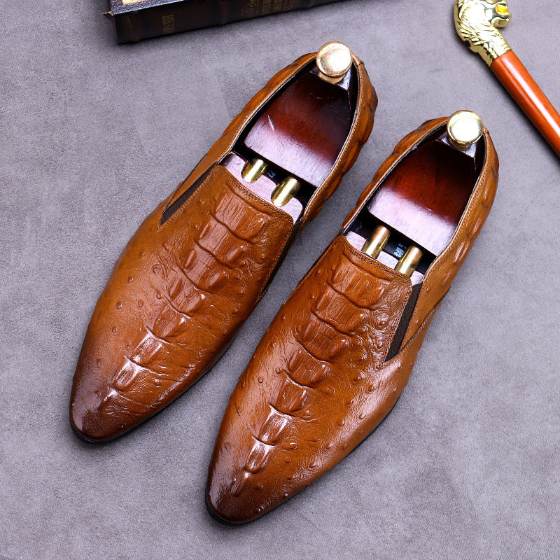 Chaussures habillées pour homme à motif crocodile - Style business décontracté
