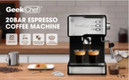 Machine à expresso Geek Chef 20 bars avec mousseur à lait