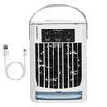 Ventilateur climatiseur portable avec humidificateur par évaporation et brumisateur à 3 vitesses