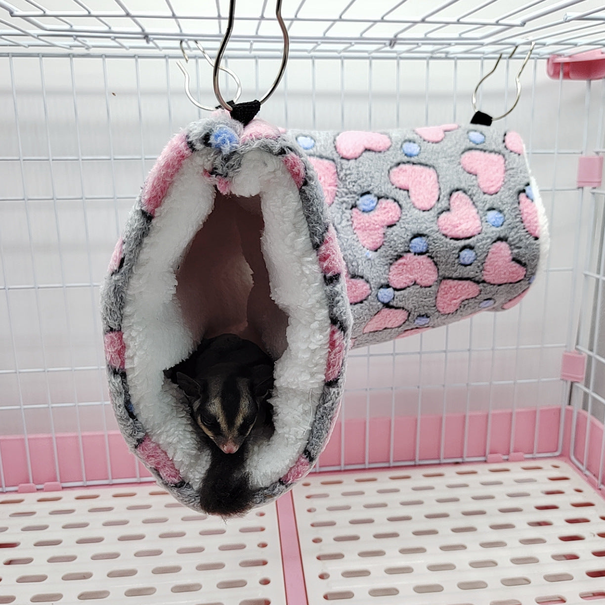 Nid tunnel chaud en peluche ultra douce pour hamster