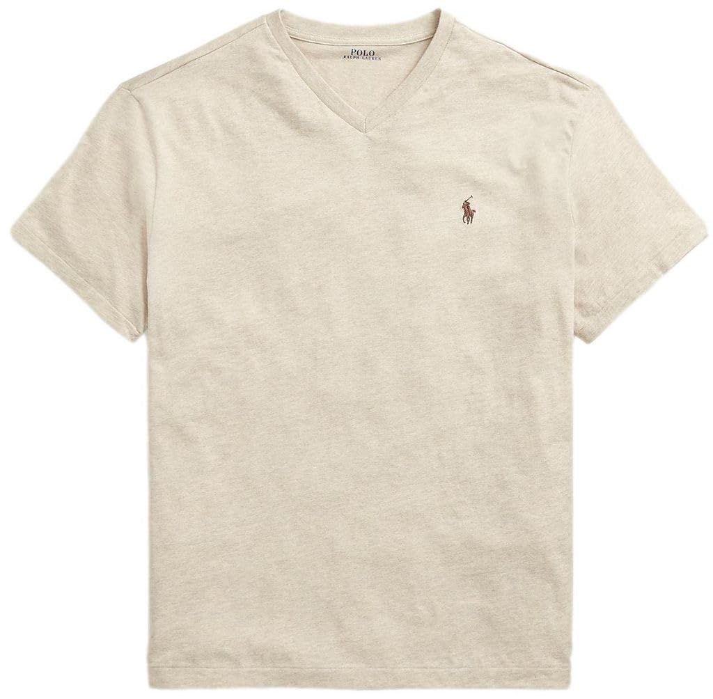 T-shirt homme POLO RALPH LAUREN col V (L TanHtr)