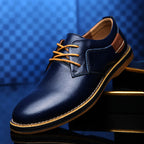 Chaussures habillées décontractées en cuir pour hommes - Style britannique