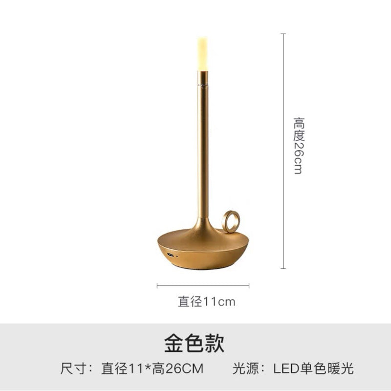 Lampe de table LED moderne et minimaliste style vintage à bougie