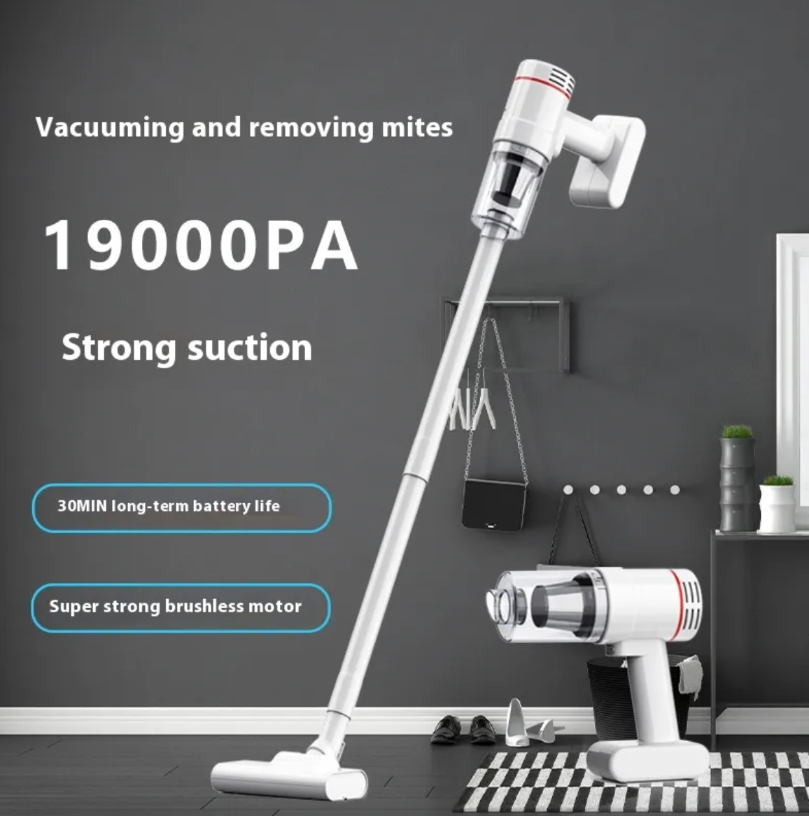 Aspirateur de voiture sans fil portatif