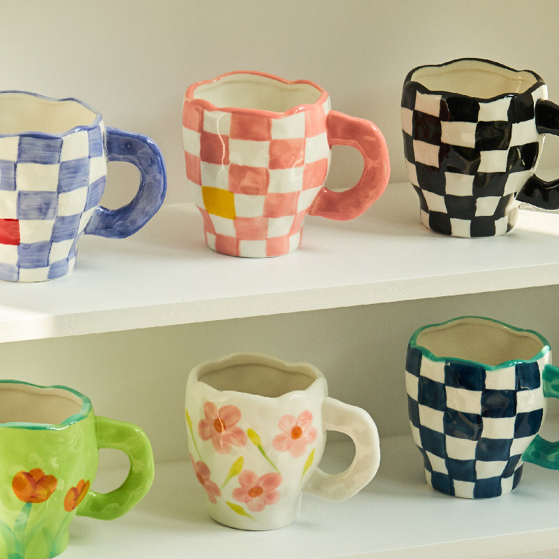 Tasses à café et à thé en céramique peintes à la main