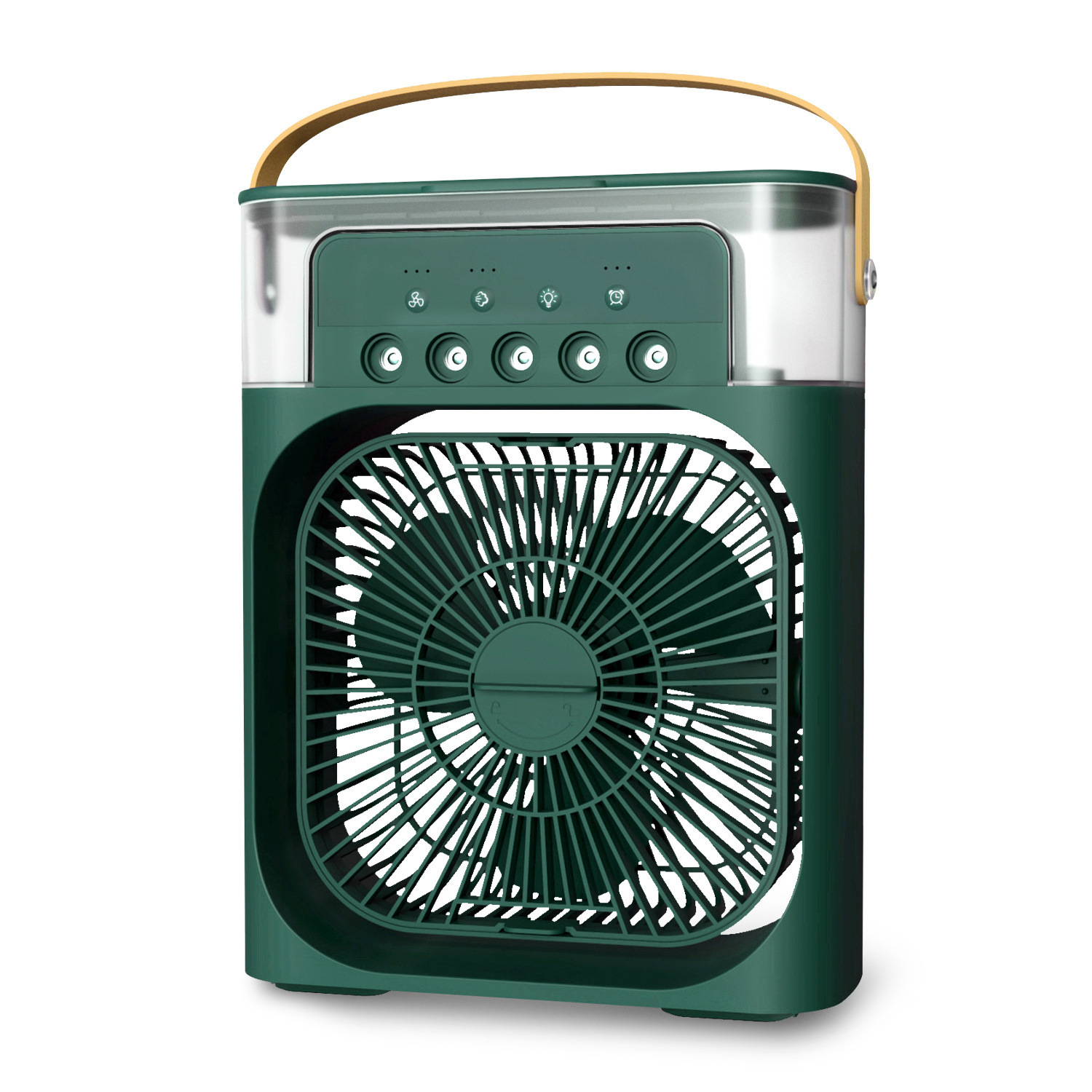 Humidificateur d'air avec ventilateur USB rafraîchissant, veilleuse LED et brumisateur d'eau