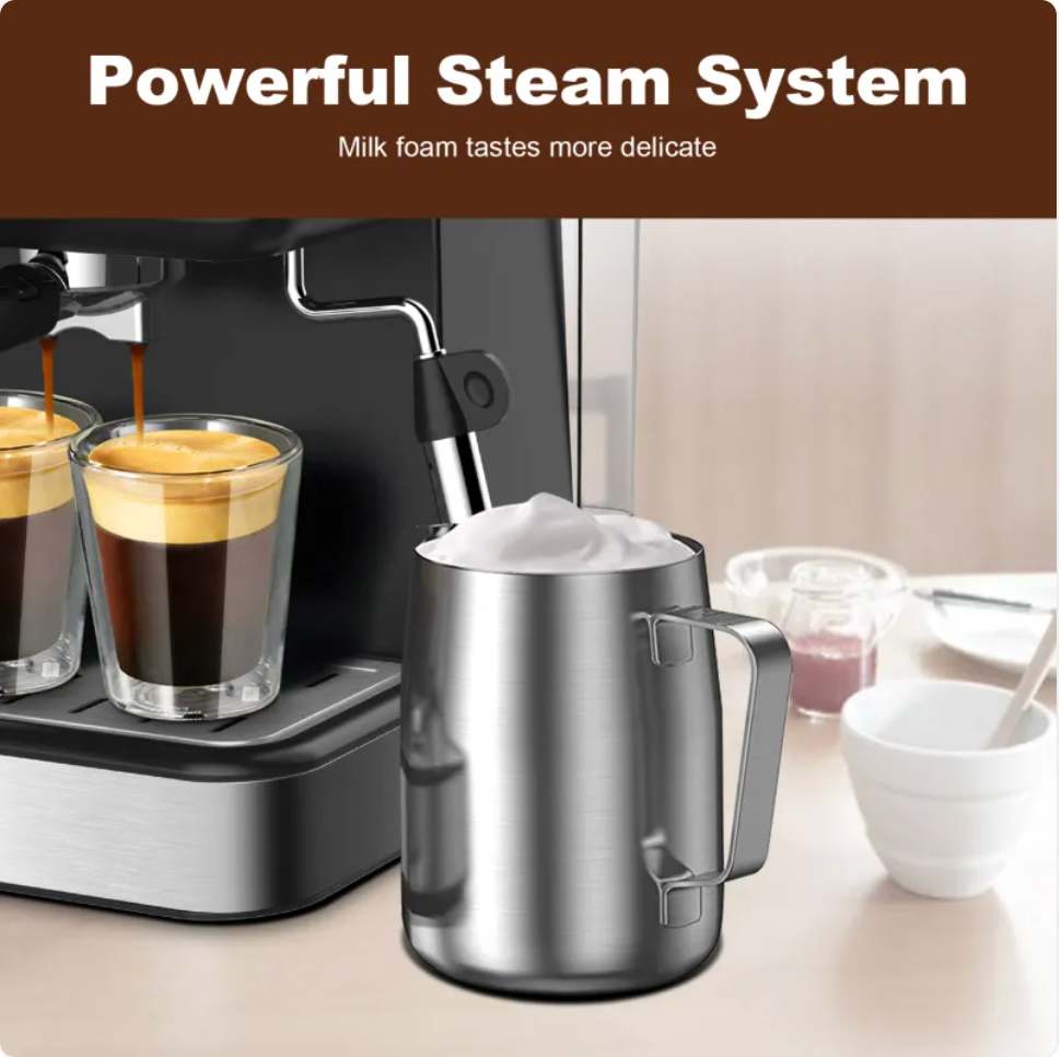 Machine à expresso Geek Chef 20 bars avec mousseur à lait