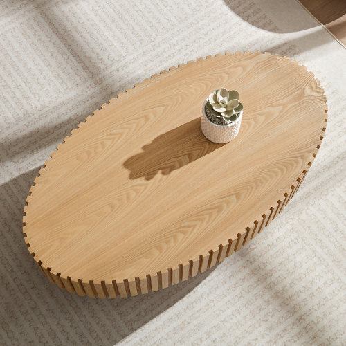 Table basse moderne en forme de tambour, fabriquée à la main