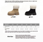 Chaussures thermiques d'hiver doublées en polaire pour femmes