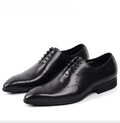 Chaussures habillées brogues en cuir pour homme - Style vintage