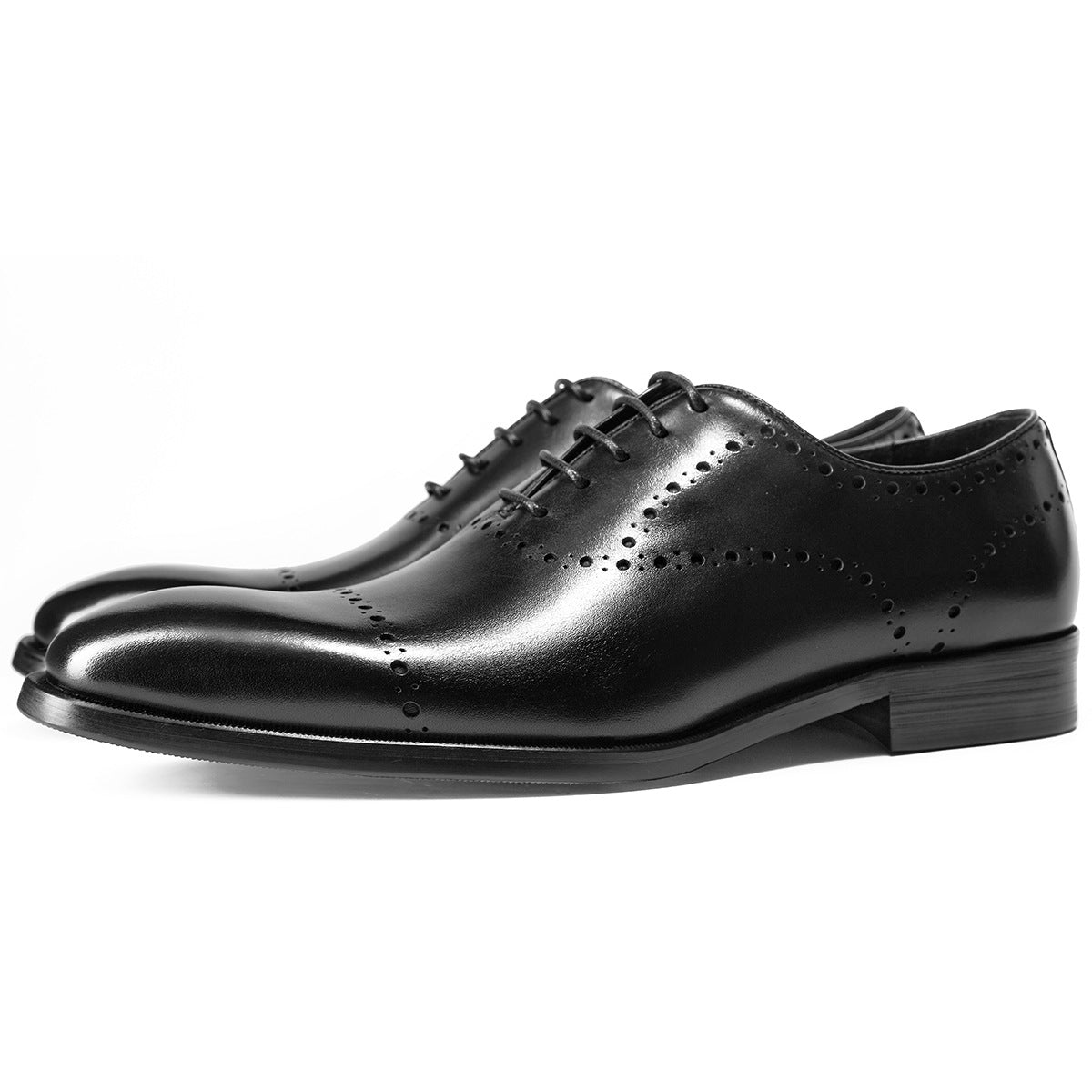 Chaussures Oxford Brock en cuir de vachette pour hommes, style britannique