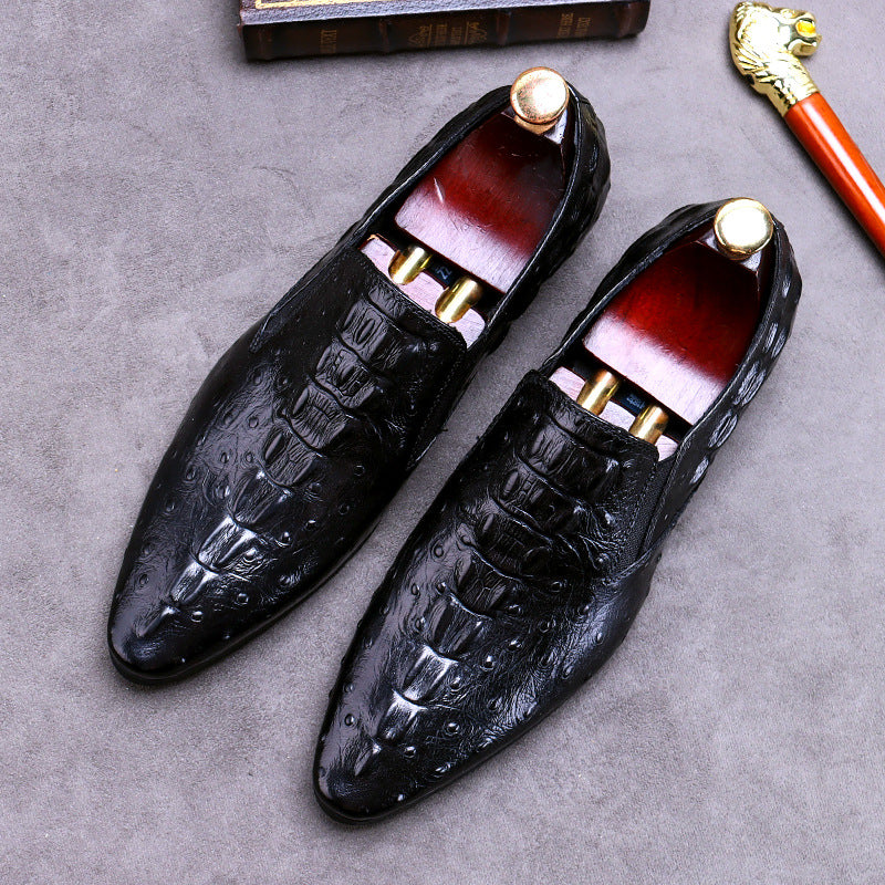 Chaussures habillées pour homme à motif crocodile - Style business décontracté