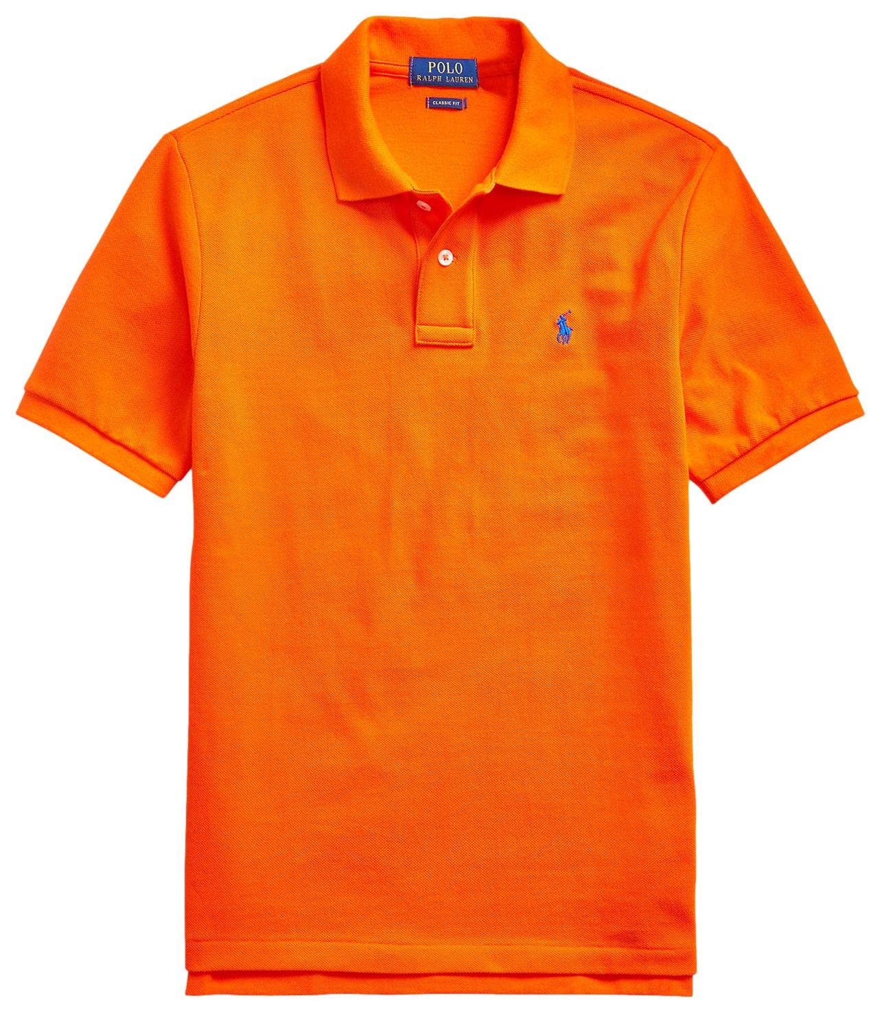 Polo Ralph Lauren pour garçon, modèle classique en maille de coton (orange, taille L)