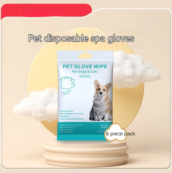 Gants et lingettes de nettoyage pour animaux