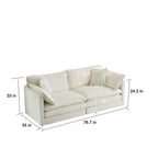 Canapé double moderne en tissu avec 4 coussins