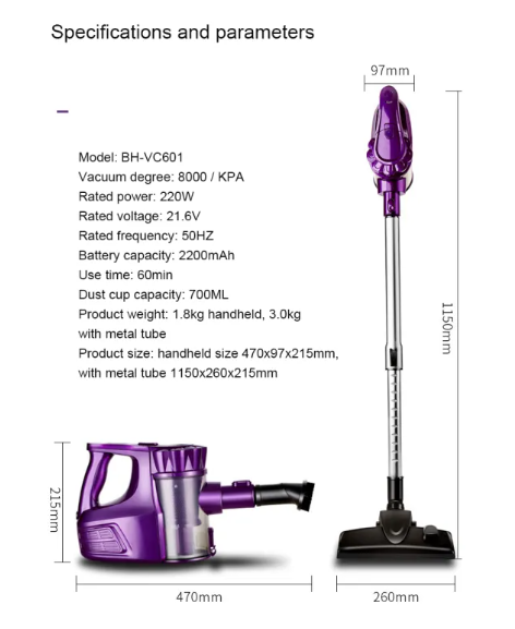 Aspirateur portatif haute puissance
