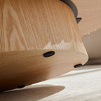 Table basse moderne en forme de tambour, fabriquée à la main