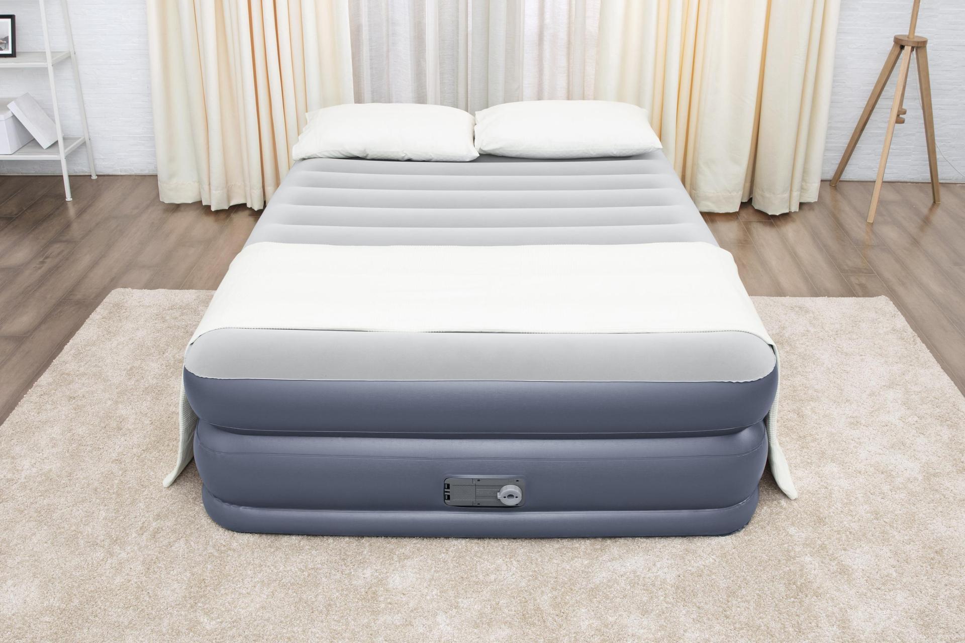 Matelas gonflable double couche avec pompe intégrée