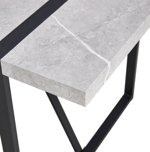 Table de salle à manger moderne, table de cuisine de 140 cm pour 4 personnes, table rectangulaire pour salle à manger, bureau, salon, montage facile.