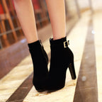 Bottes Martin à talons épais pour femmes, automne-hiver
