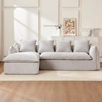 LuneluX_Home – Canapé d'angle 3 places surdimensionné avec méridienne