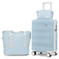 Valise cabine imiomo 22x14x9, approuvée par les compagnies aériennes, coque rigide de 20 pouces avec roulettes multidirectionnelles, légère et équipée d'une serrure TSA (bleue, 20 pouces)