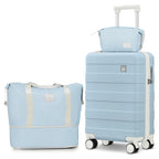Valise cabine imiomo 22x14x9, approuvée par les compagnies aériennes, coque rigide de 20 pouces avec roulettes multidirectionnelles, légère et équipée d'une serrure TSA (bleue, 20 pouces)