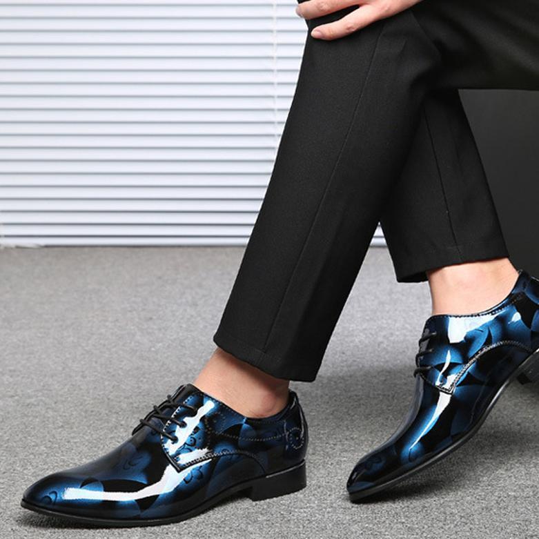 Chaussures en cuir décontractées pour hommes, grandes tailles