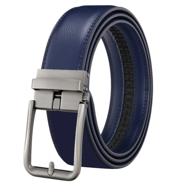 Ceinture en cuir pour homme avec boucle creuse automatique