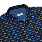 Chemise hawaïenne boutonnée Midnight Whale Party - Collection Été Côtier