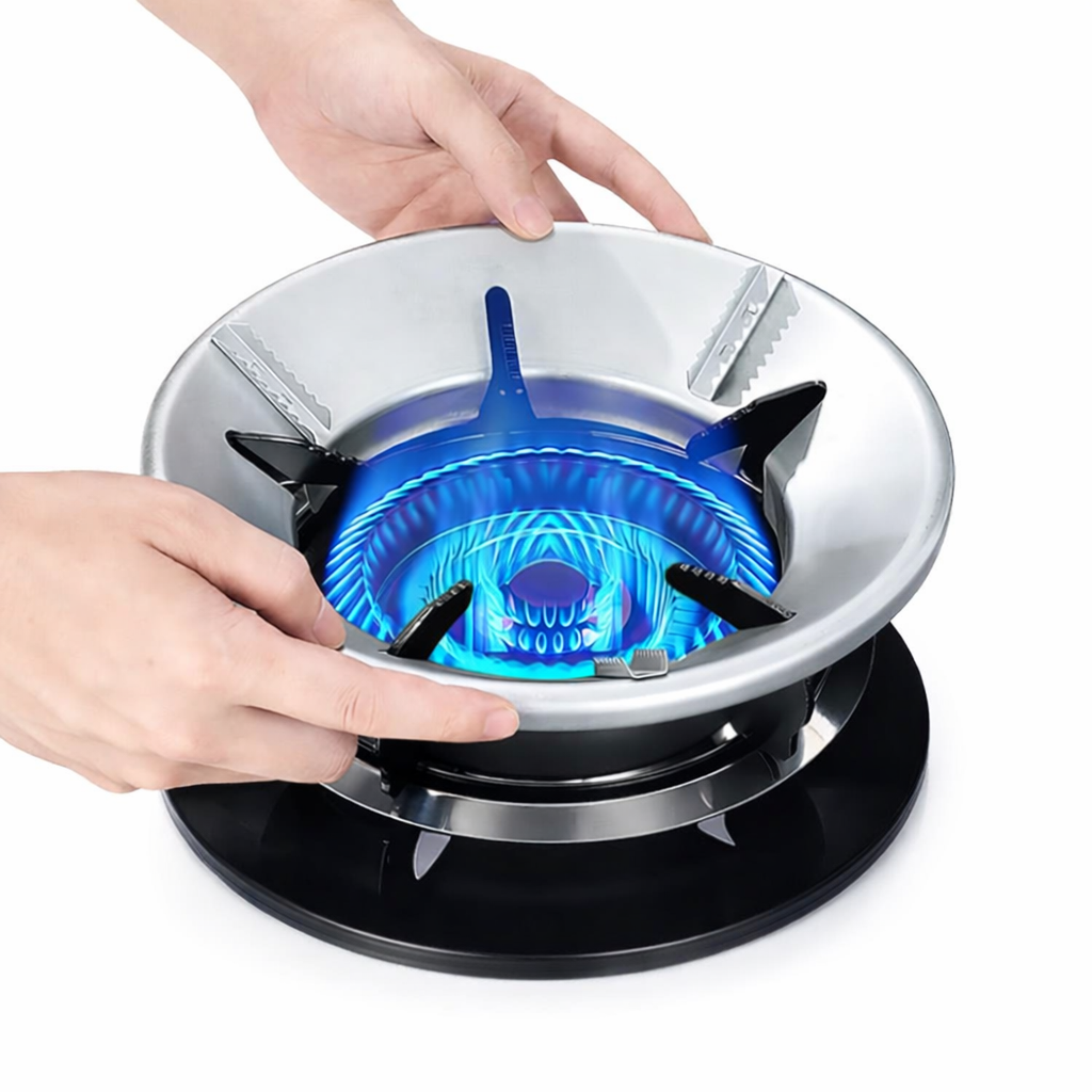 Pare-vent pour réchaud à gaz, anneau de cuisson