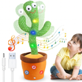 Cactus dansant rechargeable en peluche musicale lumineuse LED