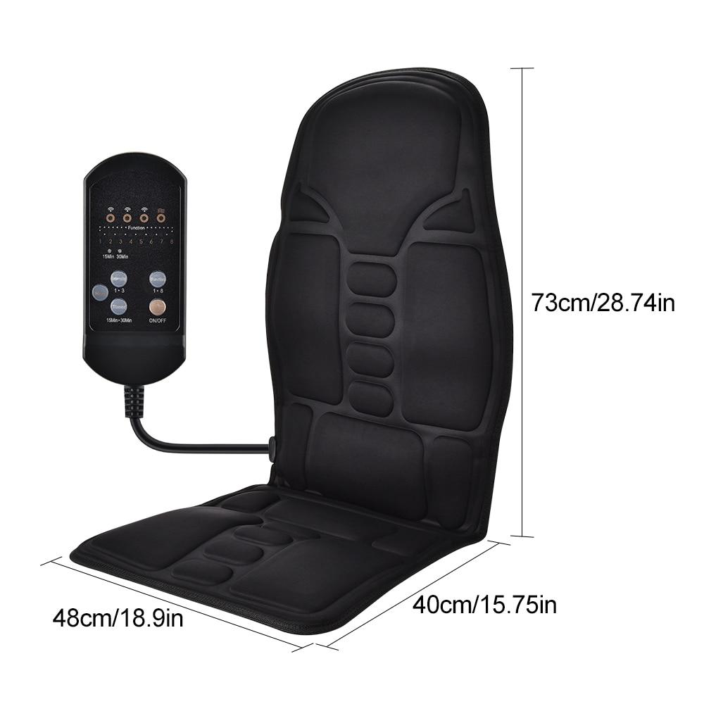 Matelas de massage portable à coussin vibrant et chauffant