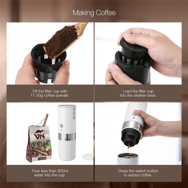 Machine à café portable Mini 200 ml, style sablier, américaine