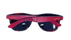 Lunettes de soleil à monture écaille de tortue en bambou rouge avec étui en bois, gravure artisanale